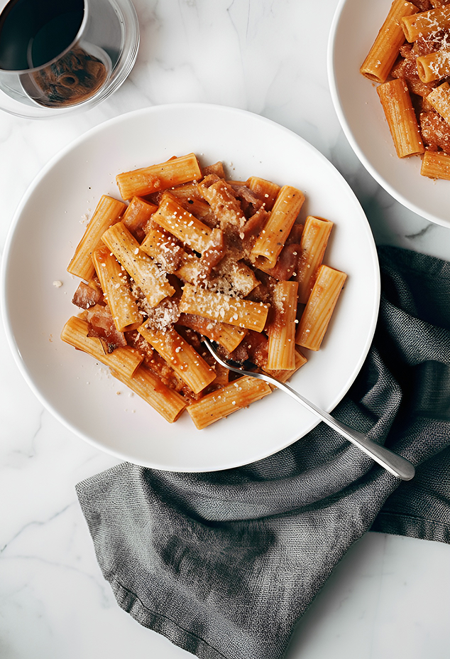 Amatriciana at Maccheroni in Rome
